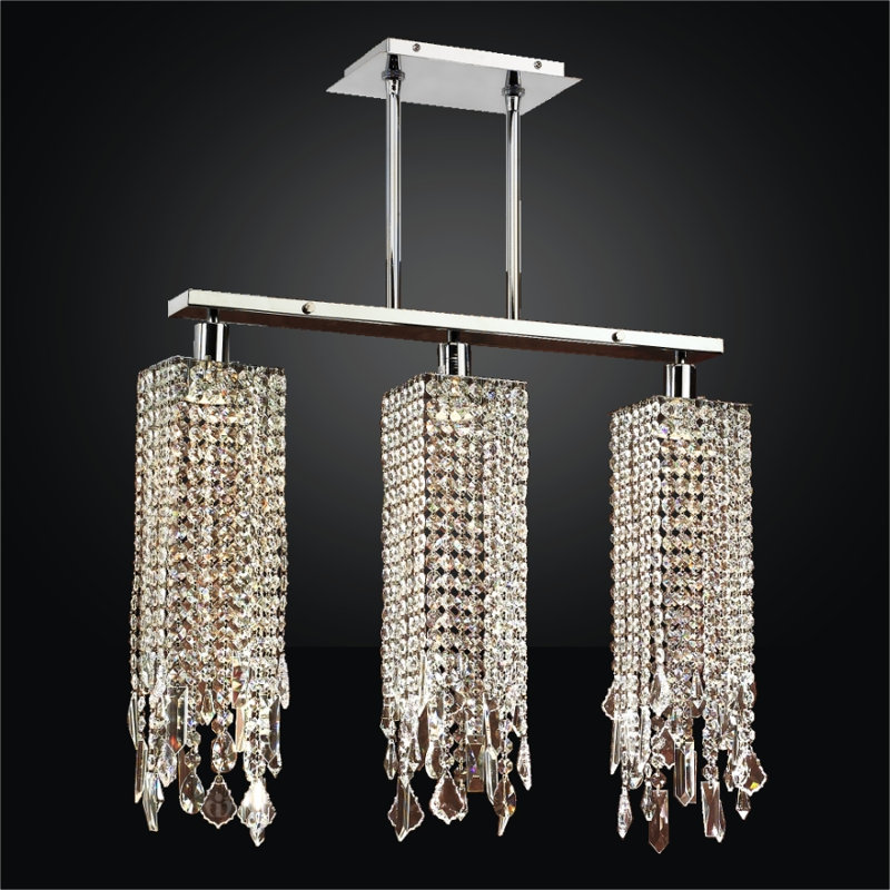 Luminaire suspendu linéaire pour îlot de cuisine 3 lumières Knowle