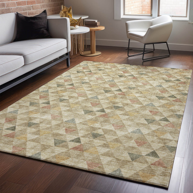 Premium Machine Washable Cerrito Beige Rug, Rectangle 8' x 10'
