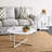Round Side End Table with Storage Shelf in Scandinavian Wood Grain and Metal Frame-29627649