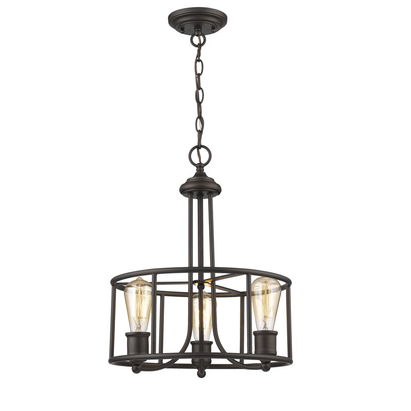 Edel 3 - Light Dimmable Drum Chandelier