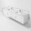 Ensemble de meuble-lavabo double mural 84 "avec miroir Geneva-87285972-112952428