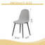 Ensemble de 4 chaises de salle à manger de cuisine modernes, sièges rembourrés en lin et pieds de table robustes en métal noir