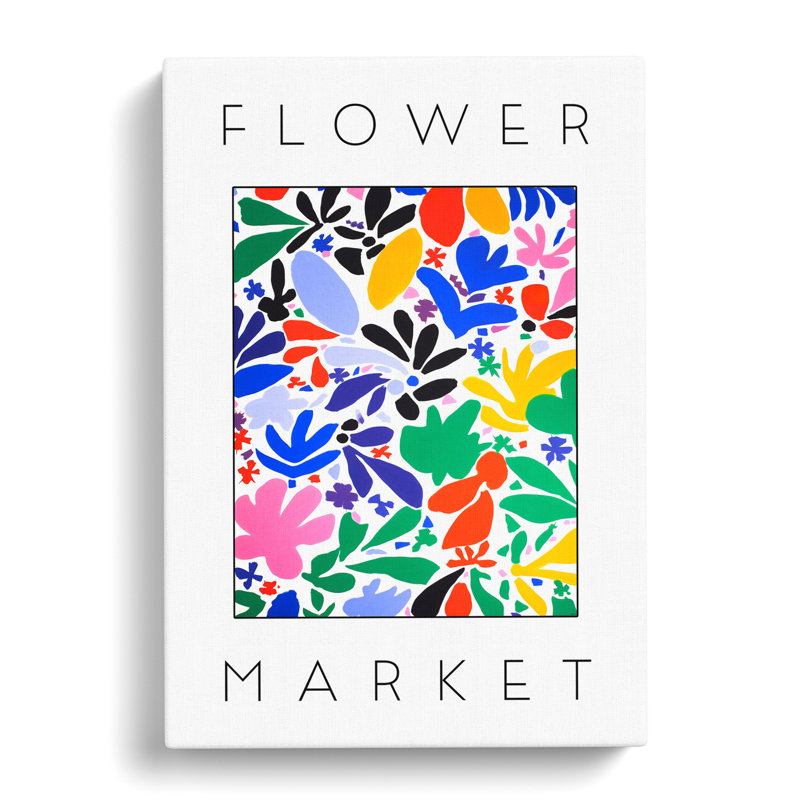 Flower Market Exhibition White No.3 - Wrapped Canvas, 76cm H x 50cm W x 3cm D