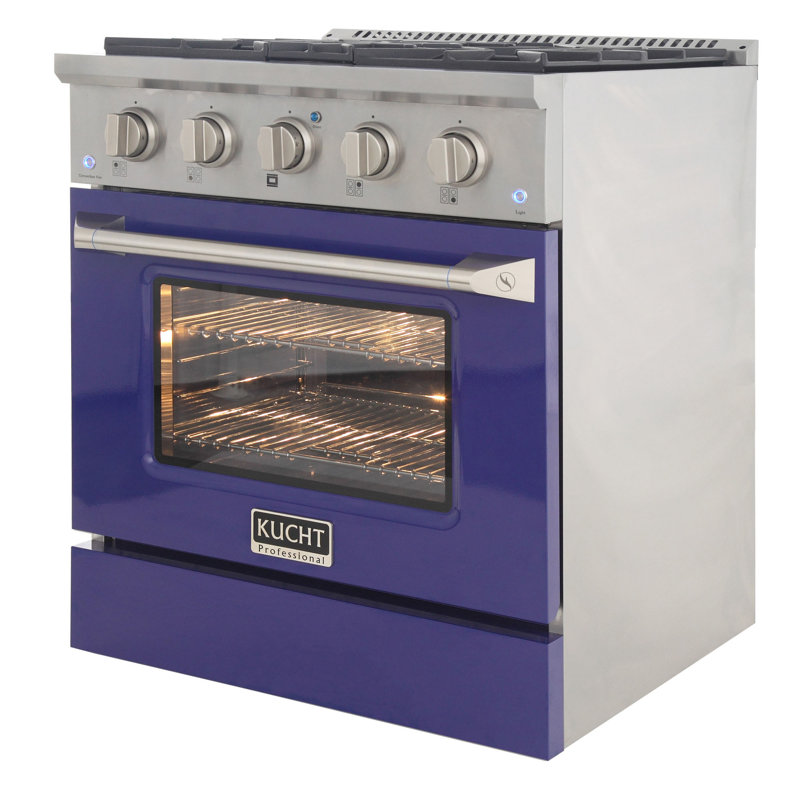 Kucht 30'' W Free Standing Range, Blue, Natural Gas