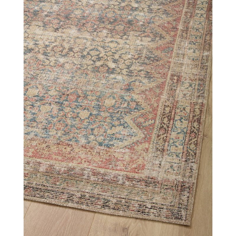 Angela Rose x Loloi Aubrey Ocean / Spice Area Rug, Rectangle 5' x 7'