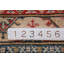 Tapis décoratif oriental fait à la main bleu Kazak 2x3