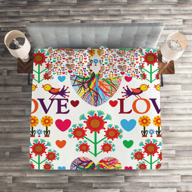 Polyester Coverlet, King Bedspread + 2 Shams