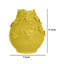 Remi Flower Vase, Decorative Yellow Ceramic w Floral Motifs, 11 Inch