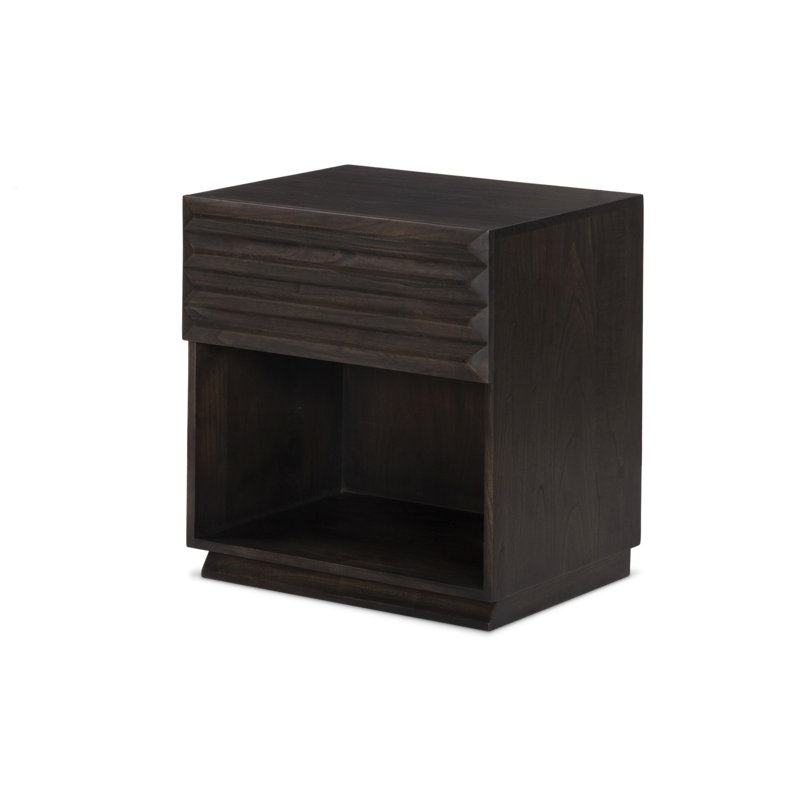 Tussac Nightstand-Matte Brown Neem, Matte Brown Neem