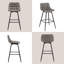 Upholstered Counter Stool with Metal Frame-1621320728-1621320733