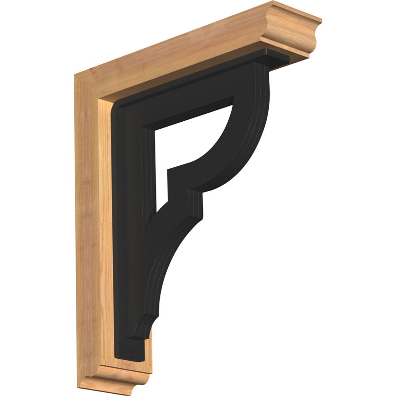 Support de fer triple Bradford, H 19 po x P 16 po, Cèdre rouge de l'Ouest l 3 1/2 po x T 2 po (lisse