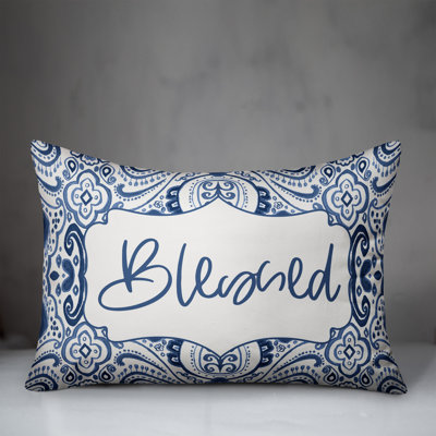 Paisley Outdoor Reversible Throw Pillow