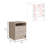 Eter Nightstand , End Table, Side Table Superior Top, Two Drawers -Light Gray-1708011940