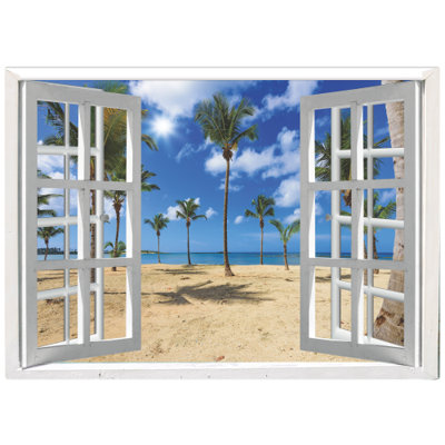 SC2617 Window to the Beach Cardboard Cutout Standee Standup
