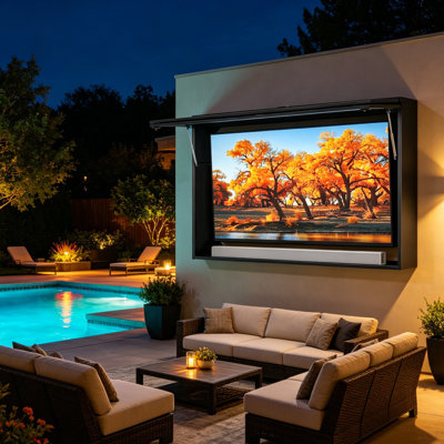 55'' Weatherproof Outdoor Metal TV Enclosure With Mount & Number Lock