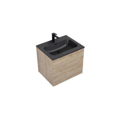  Combo 24 Inch Floating Vanity With A Integrated Top