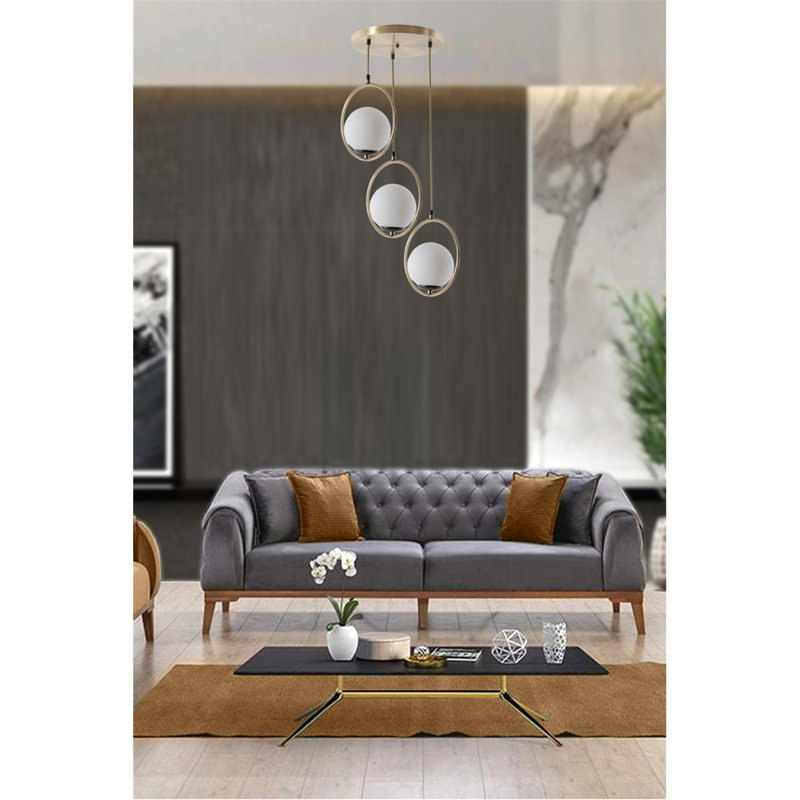 Colusa 3 - Light Gold Cluster Pendant