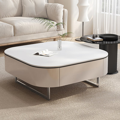 Creamy style modern simple coffee table