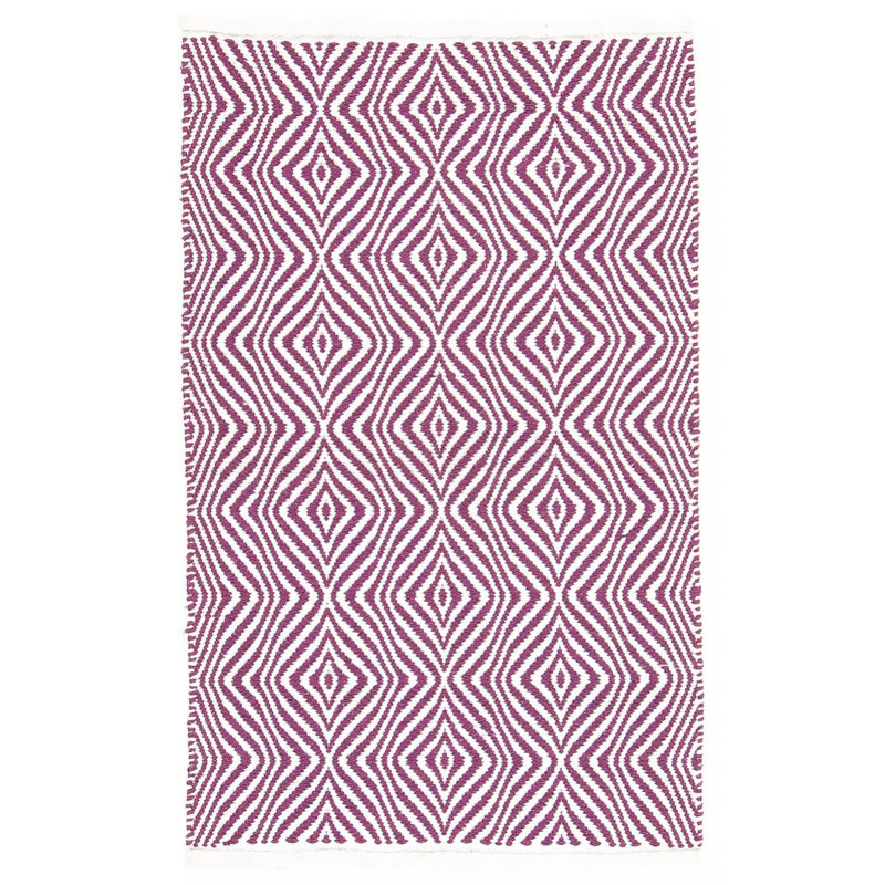 Rectangle 60 cm x 90 cm Geometric Wool Hand Woven Kilim Area Rug