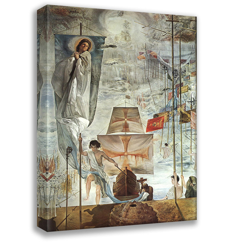 «Discovery of America» par Salvador Dali, toile tendue avec châssis, H 40 po x l 28 po