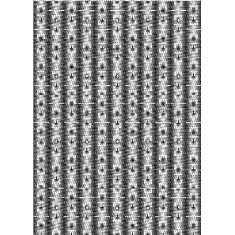 Tapis de zone gris en laine touffeté à la main Devers