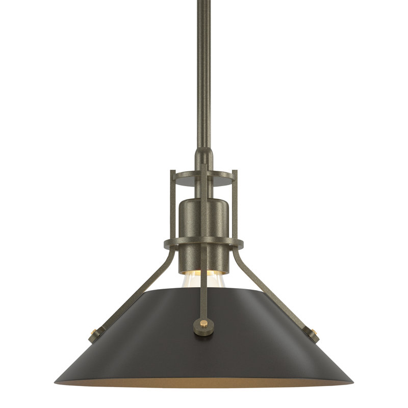 Henry 1 - Light Single Cone Pendant, Soft Gold, Oil Rubbed Bronze