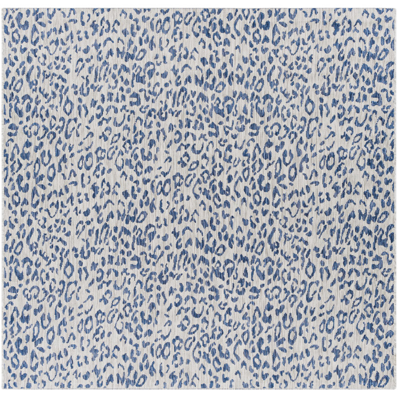 Tapis intérieur / extérieur gris Gaphna, Carré 6 pi 7 po