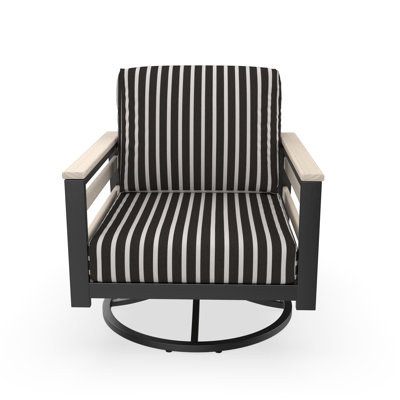Townsend Metal Outdoor Swivel Rocking Chair with Sunbrella Cushion