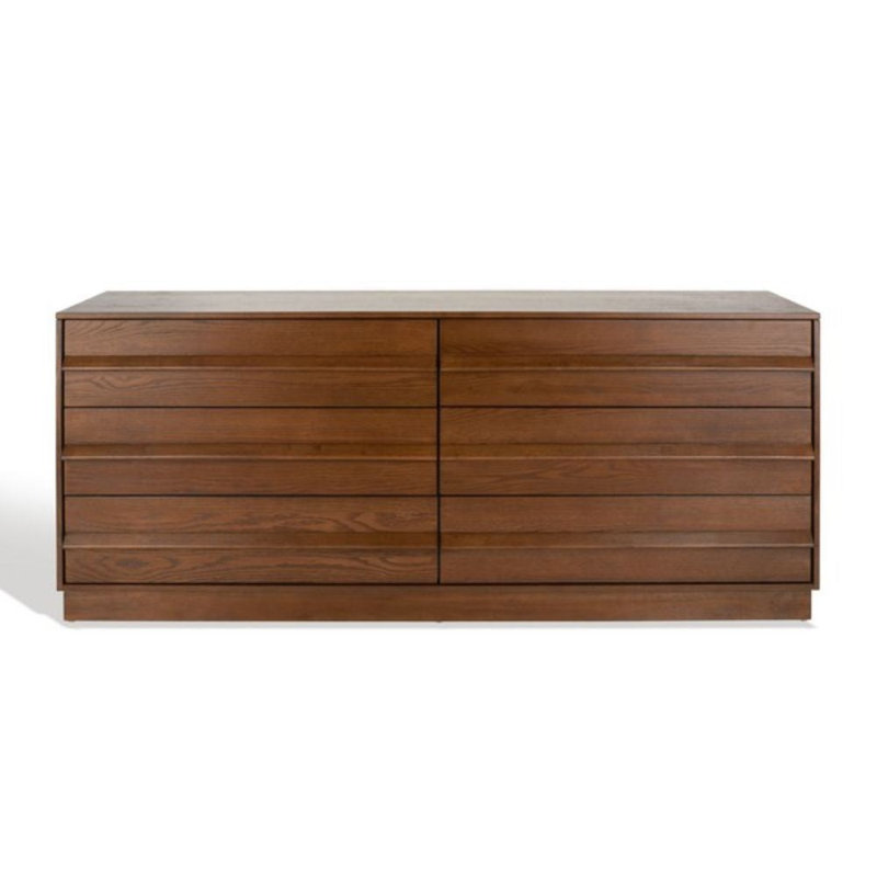 Commode à six tiroirs, Chêne médium