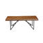 Table basse Winschoten Live Edge, noyer clair