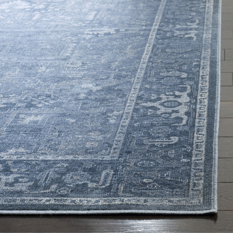 Evanoff Oriental Blue Area Rug, Rectangle 3'3" x 5'7"