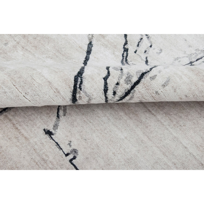 Tapis beige et naturel noué à la main de haute qualité, Rectangle 8 pi x 10 pi