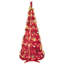Arbre de Noël 6 pi avec 150 lumières DEL blanc chaud, ornements inclus - assemblage facile et décoration de Noël peu encombrante, arbre de Noël