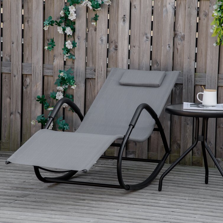 Outdoor Bucklon Rocking Steel Chair