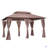 Patio Gazebo, Outdoor Gazebo Canopy Shelter With Curtains, Vented Roof, Steel Frame For Garden, Lawn, Backyard And Deck-111463163-111463160