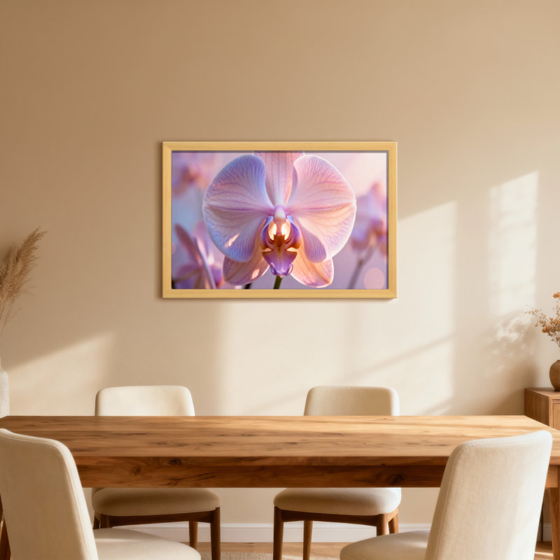 Plantes et fleurs orchidées mauves pétales mauves, H 20 po x l 30 po, Toile tendue, Ne s’applique pas