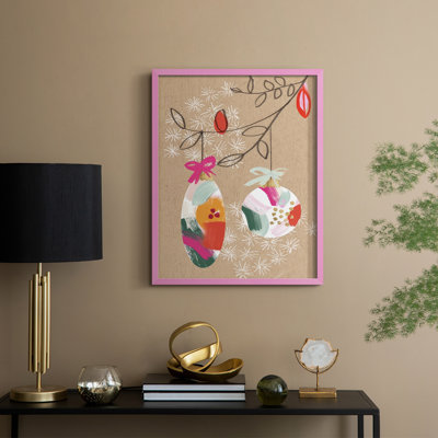 Collection Crafty Christmas, reproduction encadrée B - bois massif