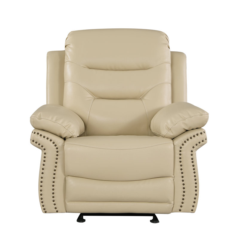 Fauteuil inclinable manuel standard en cuir Trower, Similicuir beige