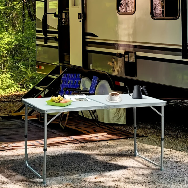 Table pliante d'extérieur, table de camping, table lumineuse portable, réglable en hauteur, convient à l'intérieur, barbecue, fête, pique-nique, camping, randonnée, plage, table de bricolage