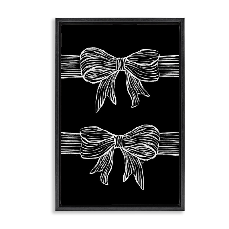 Arcs blancs sur cadre flottant noir, design par Martina Pavlova, H 31 po x l 21 po, Cadre flottant noir de jais