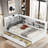 Preslei  Daybed With Upholstered And Storage Headboard, Rotatable Board, Storage Shelves And 2 Drawers-1995068534