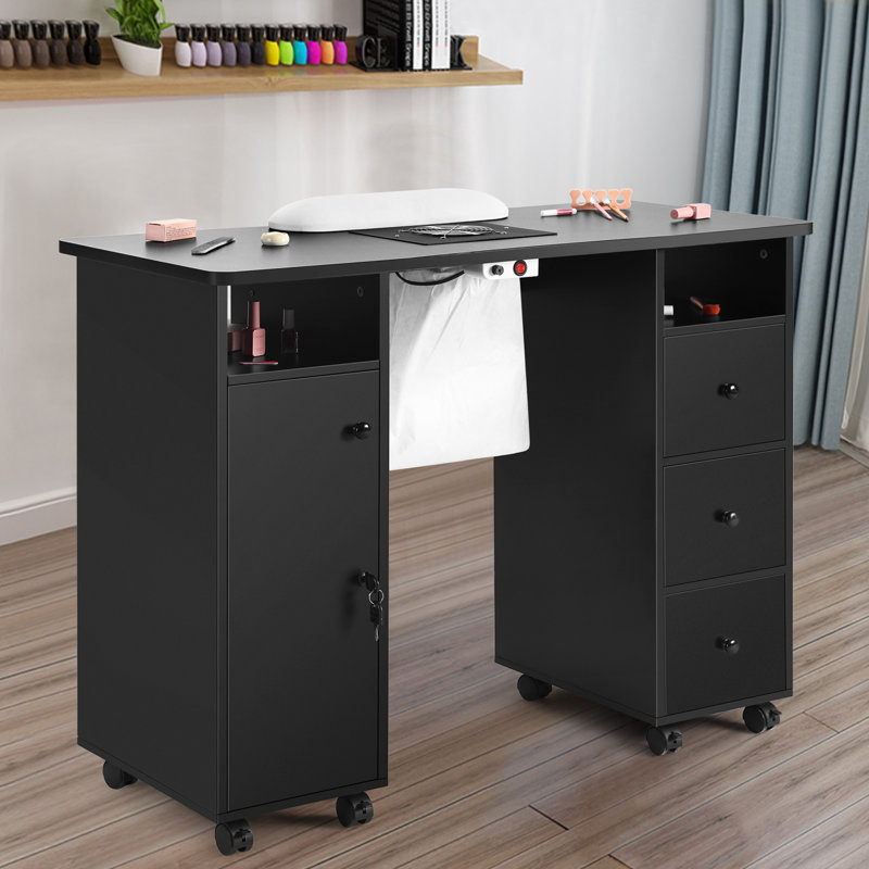 Bureau à manucure Hokku Designs, Noir