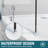45"W x 72"H Frameless Shower Door,Hinged Pivot Tub Door with 1/4" Clear Tempered Glass,Chrome