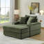 Canapé avec 2 coussins décoratifs et un repose-pieds, Canapé Comfy Sofa-130187456-130187459