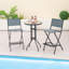 Chaises de bar pliantes à hauteur de comptoir avec dossier et repose-pieds Hokku Designs-267891874-267891869