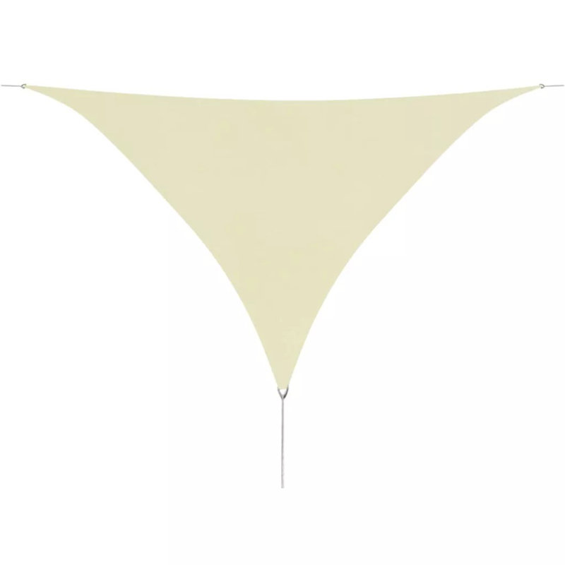 3.6m x 3.6m Triangular Shade Sail, Cream