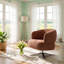 Fauteuil demi-tonneau pivotant en mélange de polyester de l 25,2 po x P 26,8 po x H 28,3 po ModaForm Home