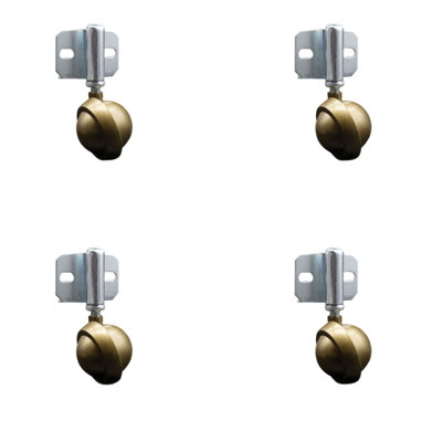 Metal Ball Caster with Side Mount Bracket