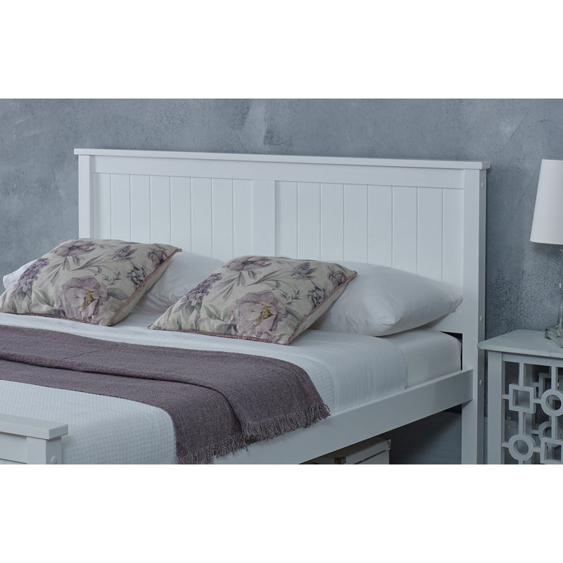 Madrid White Wooden Cavedon Bed Frame, Small Double (4')