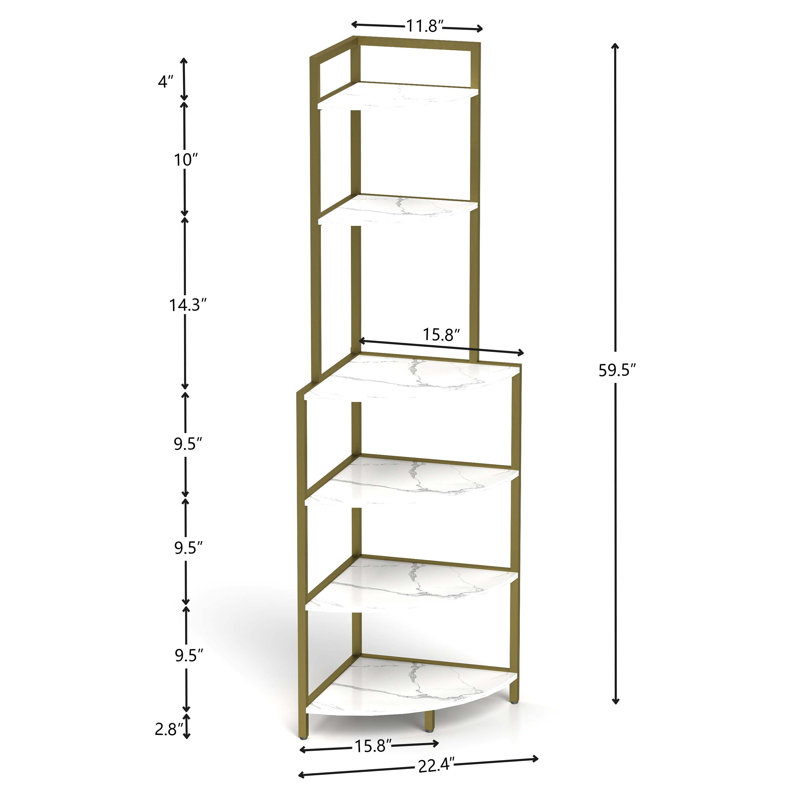 Étagère en bois à 6 niveaux